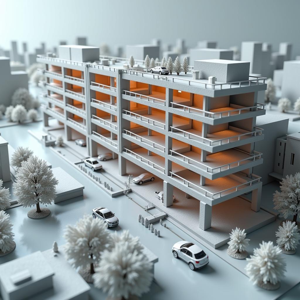 Examining the Details of a 3D Parking Garage Model