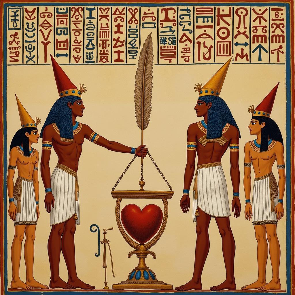 Ancient Egyptian Judgment Scene