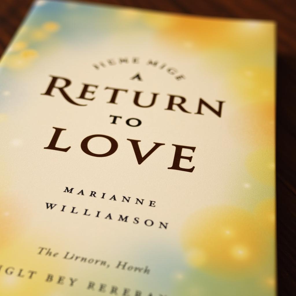 A Return to Love Book Cover