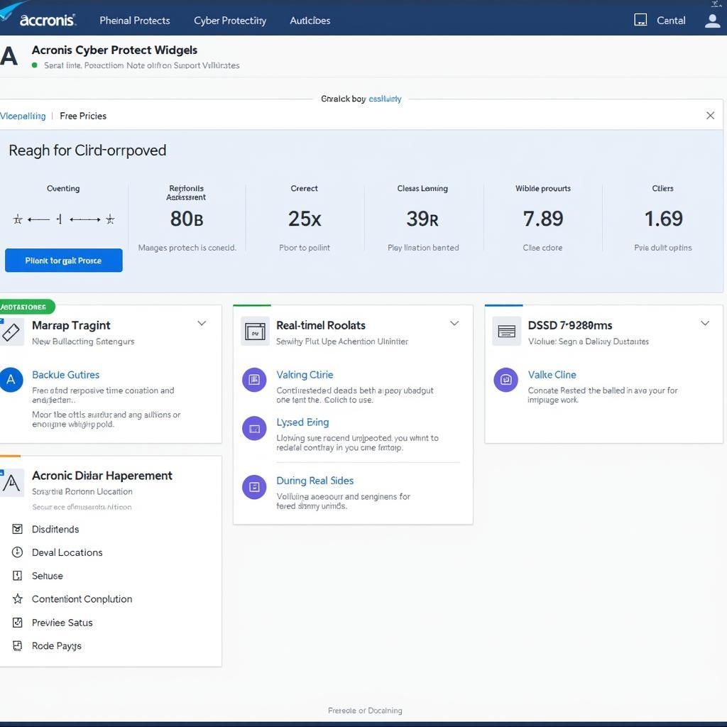 Acronis Cyber Protect Agent Interface Screenshot