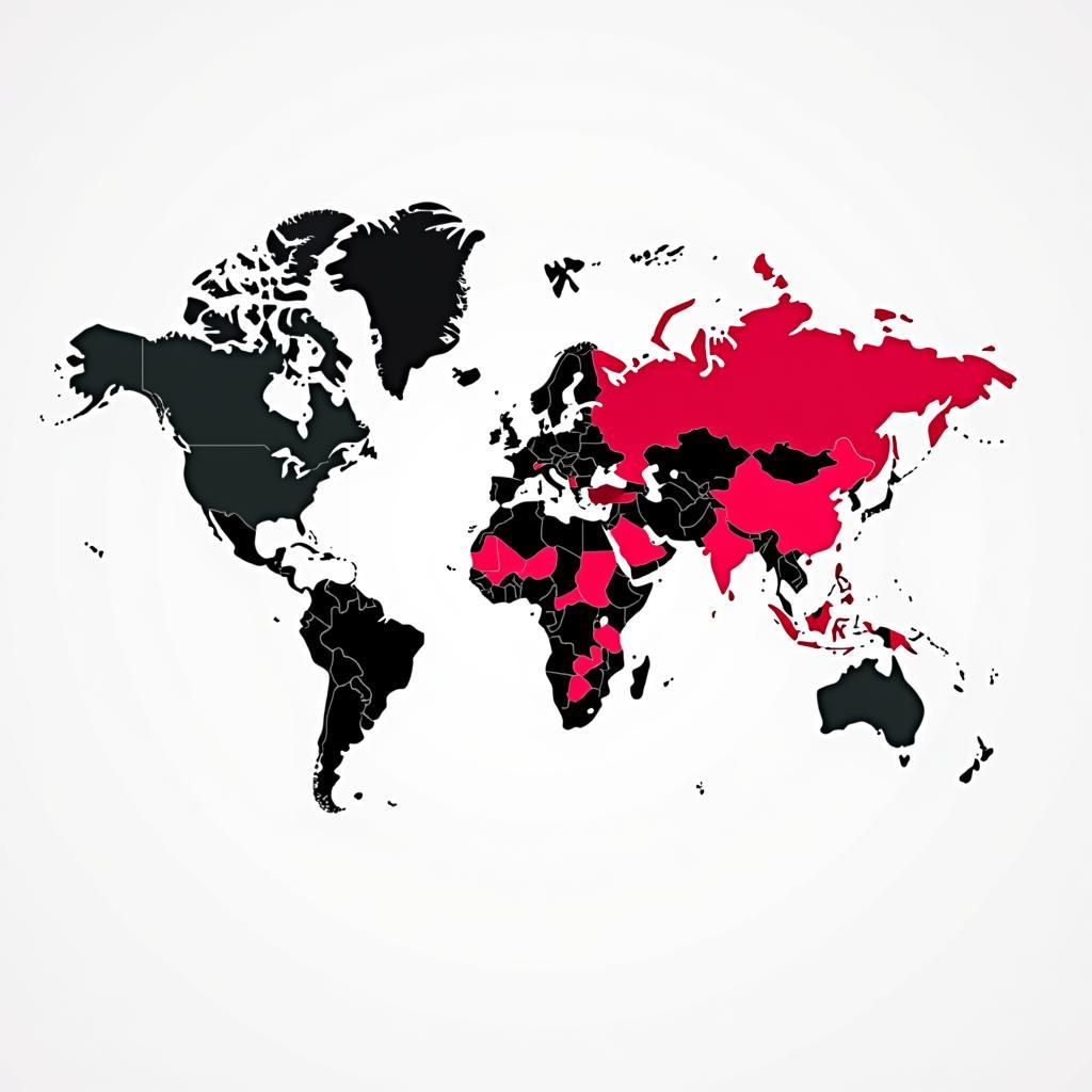 Global map highlighting different legal stances on adult content