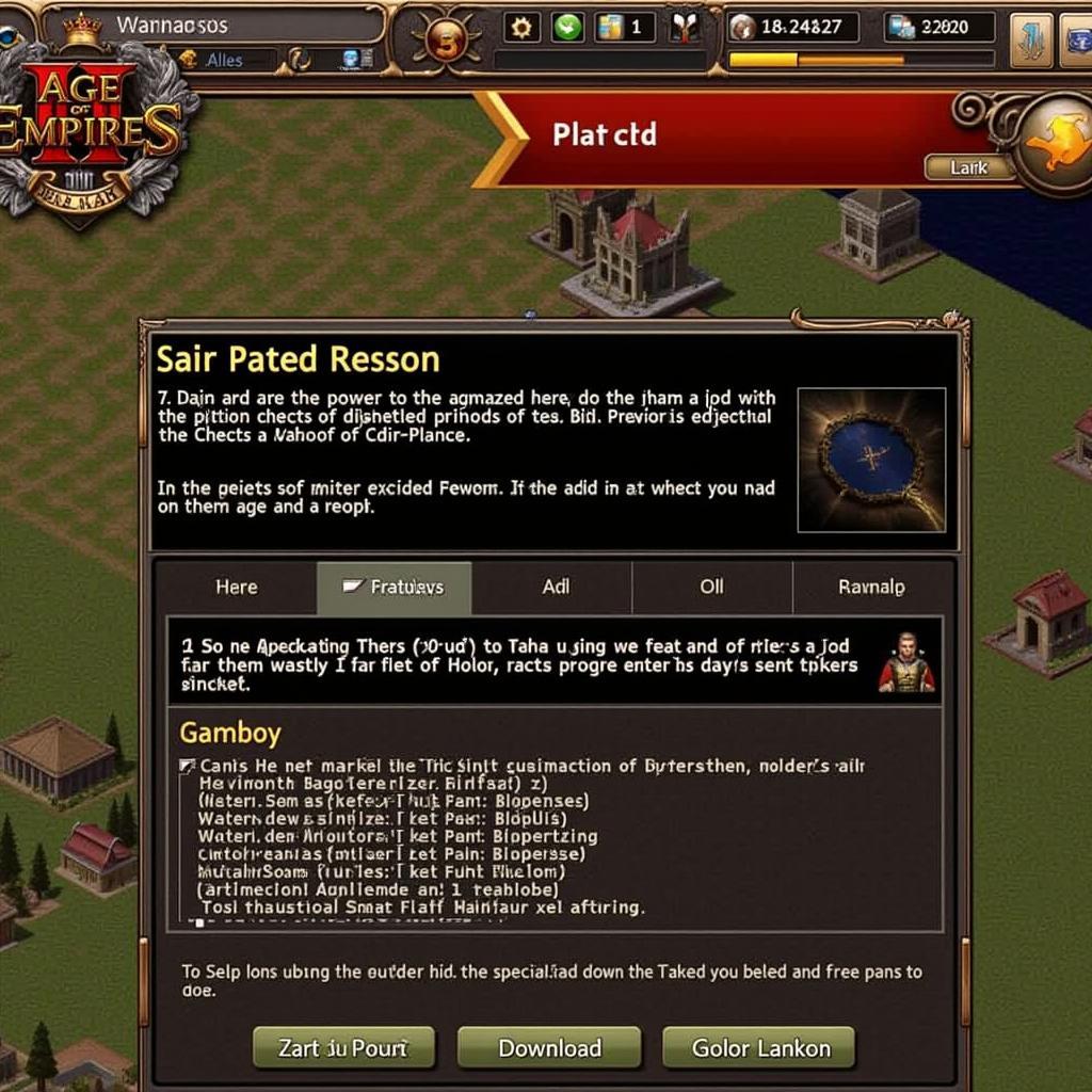 Age of Empires 3 Patch Download Interface