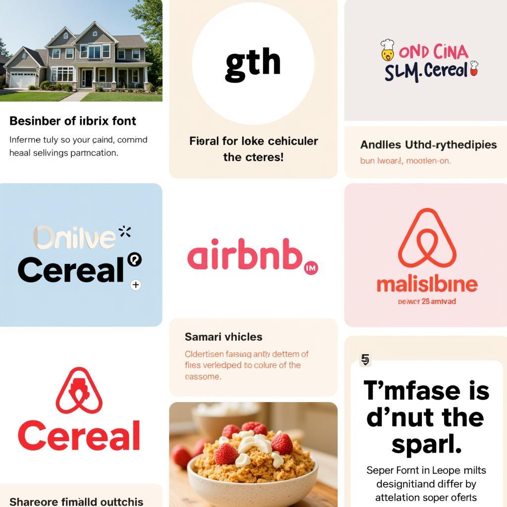 Airbnb Font Examples