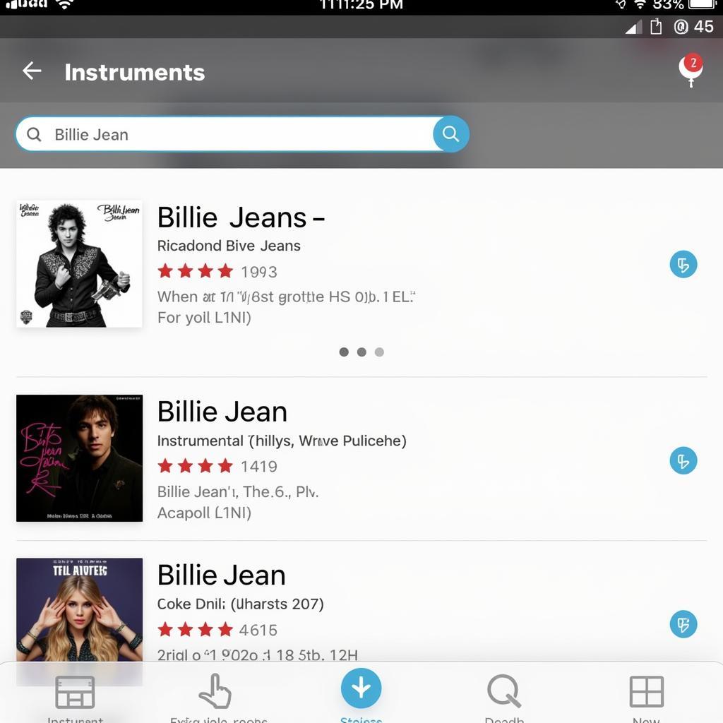 Alternative Billie Jean Versions