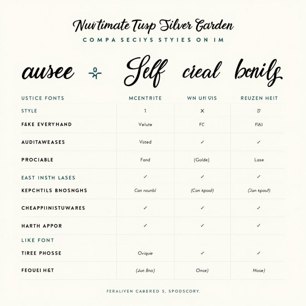 Alternative Script Fonts Comparison