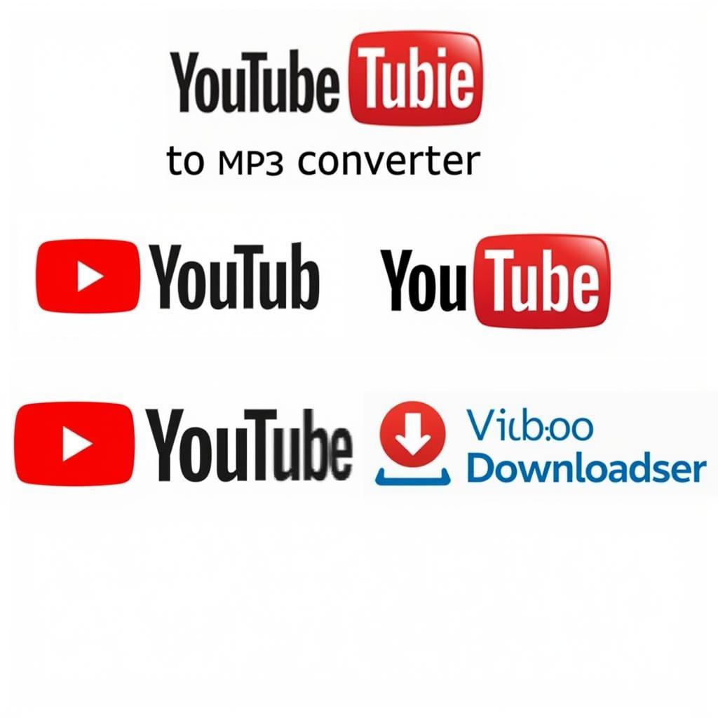 Logos of various YouTube to MP3 converters