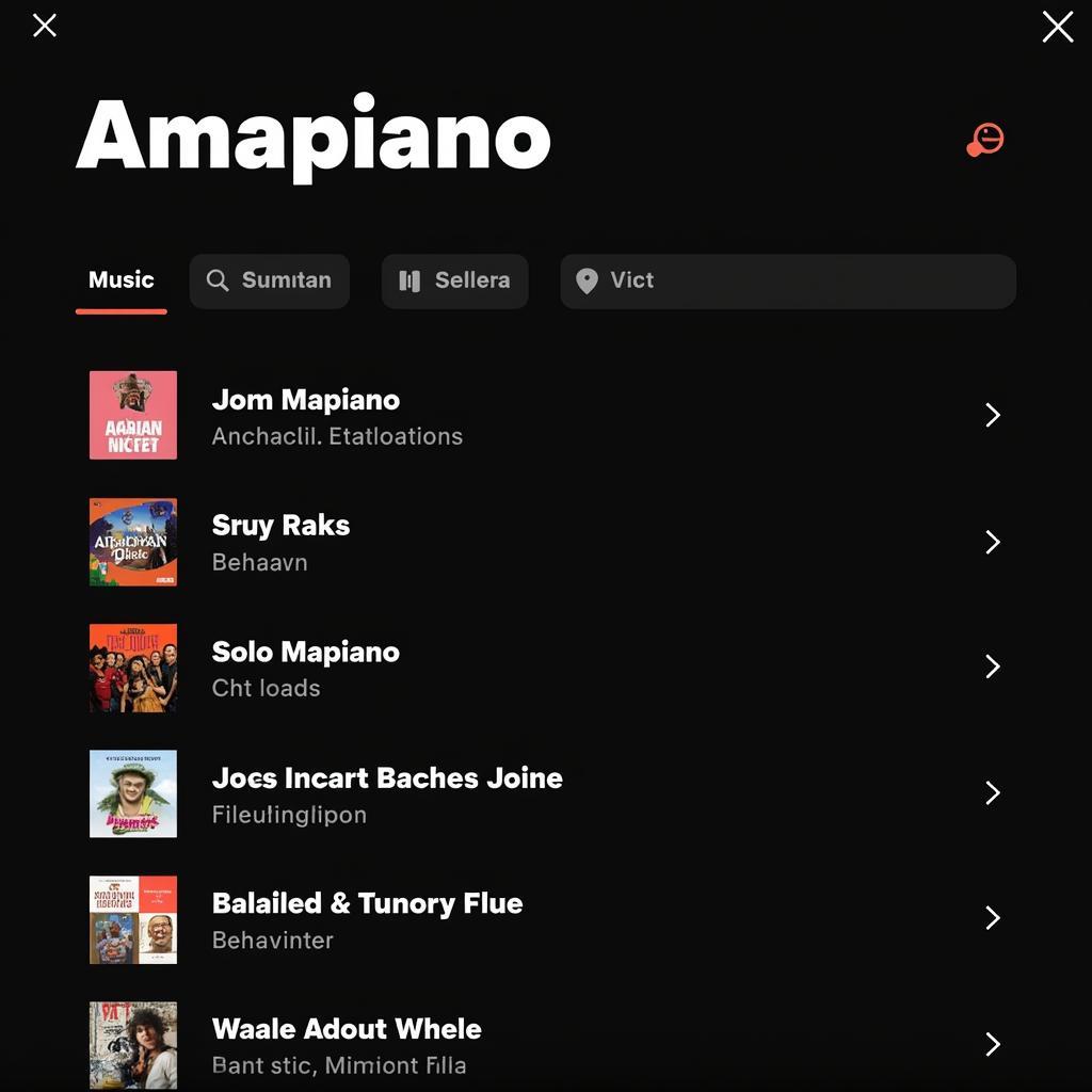 amapiano playlist on a music streaming service