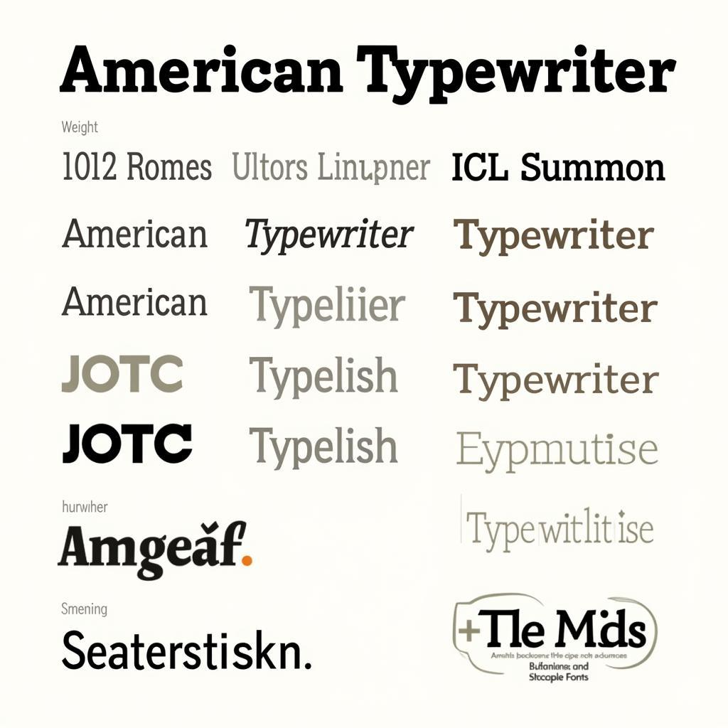 Example of American Typewriter Font