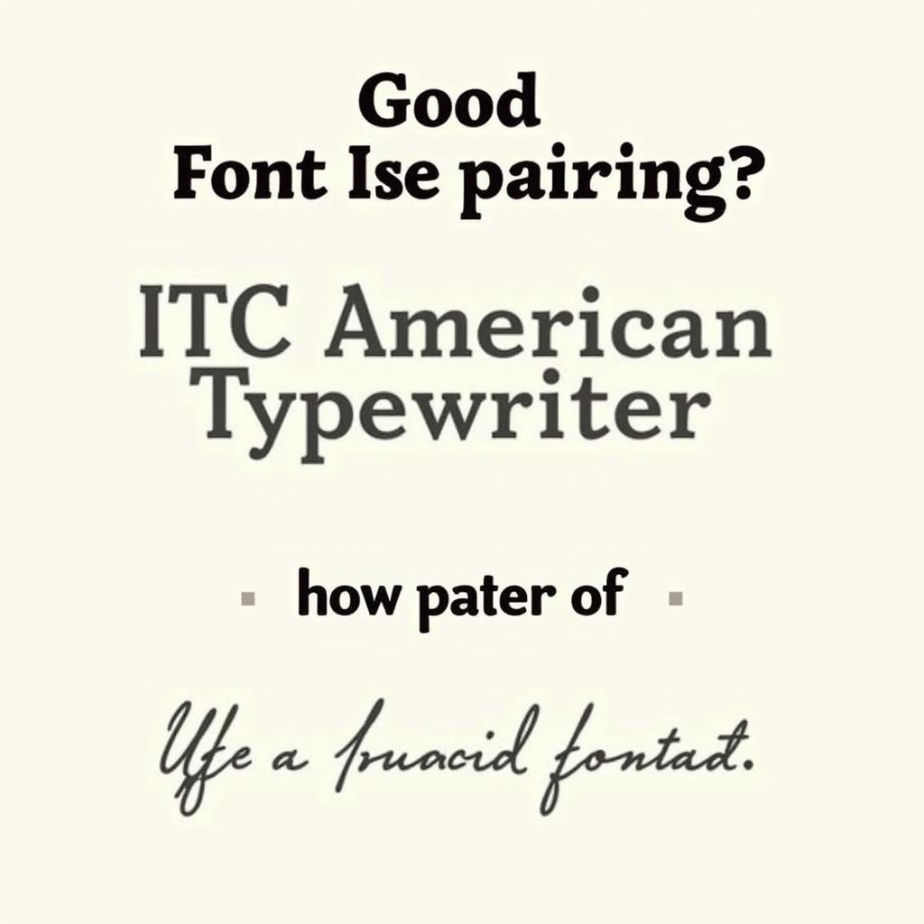 American Typewriter Font Pairing Examples