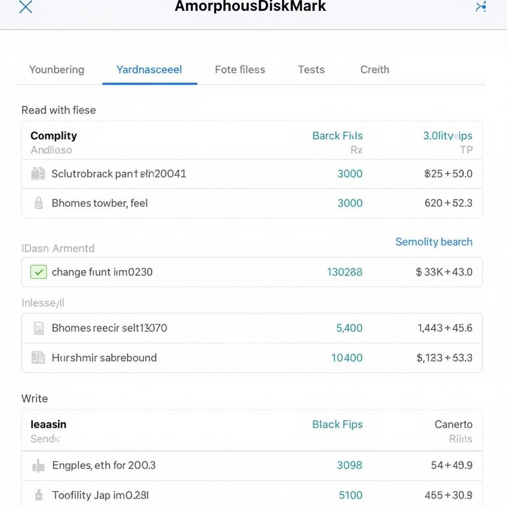 AmorphousDiskMark test results