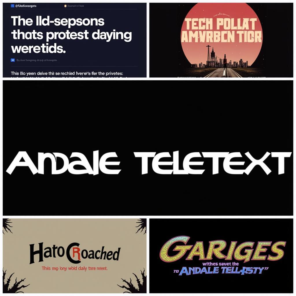 Andale Teletext Font Applications