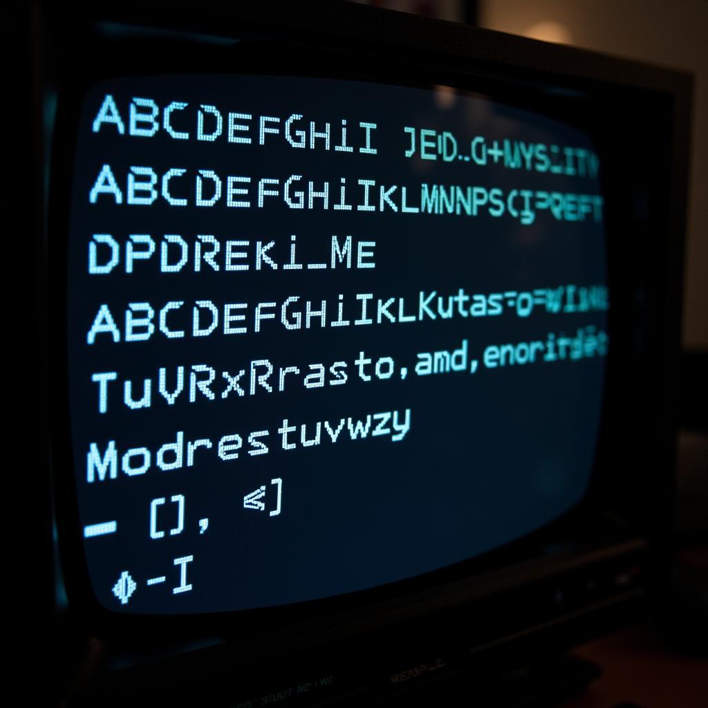 Andale Teletext Font Example