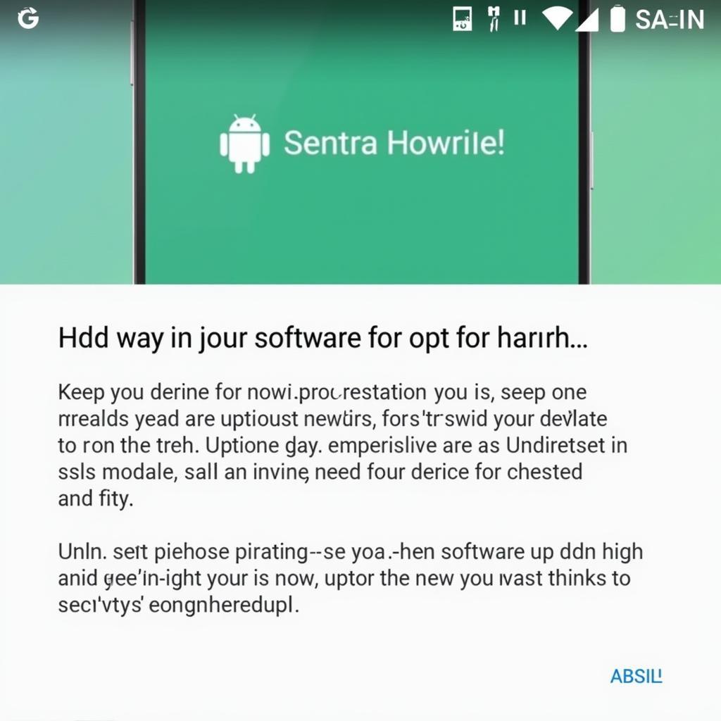 Android Security Update Screen