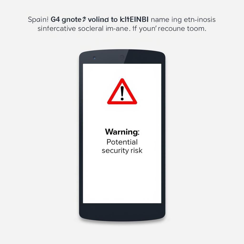 Security warning on Android phone