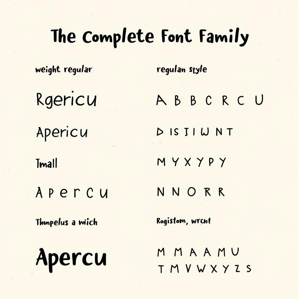 Apercu Font Family Overview