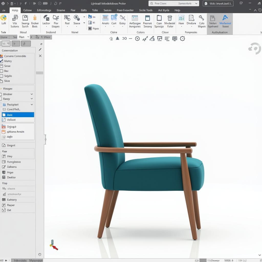 Editing a 3D Armchair Model