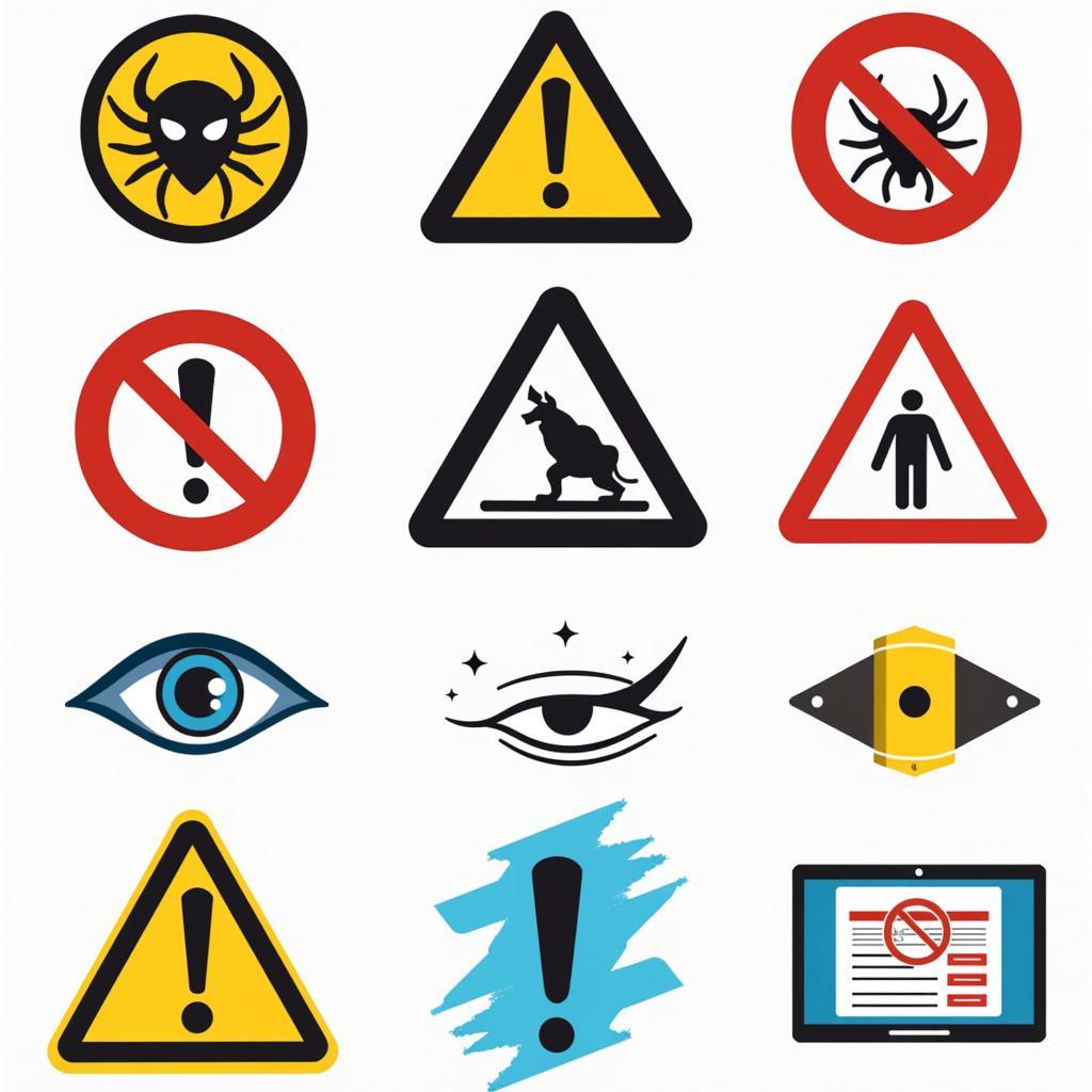 Warning signs for downloads