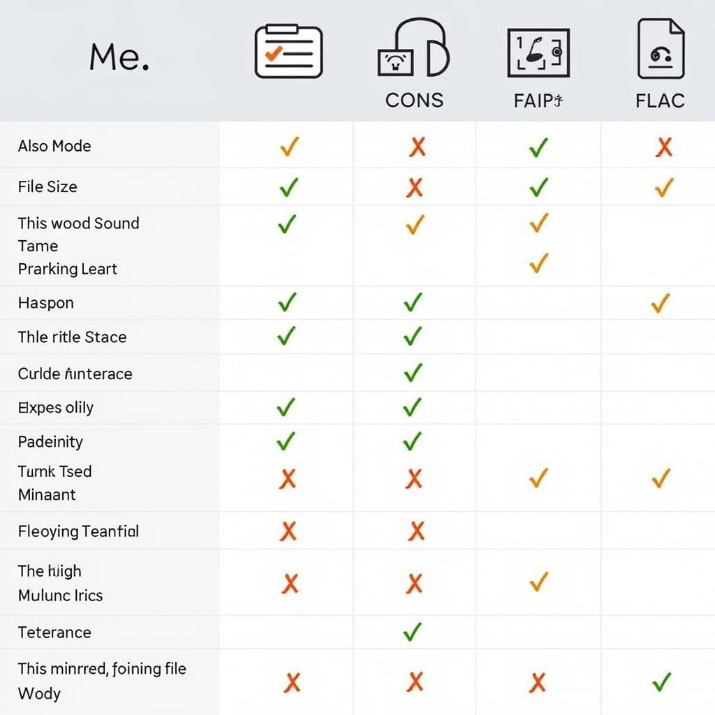 Comparing audio file formats