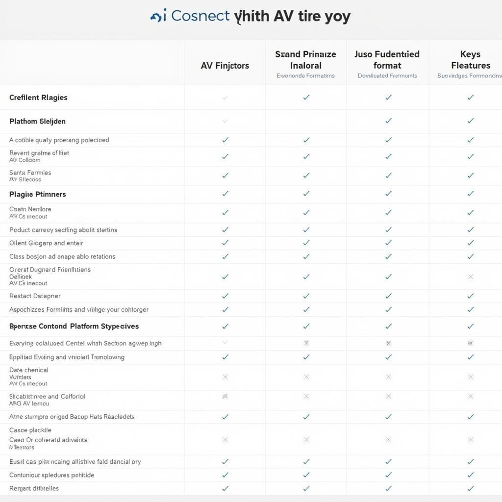 AV Viewer Comparison Chart