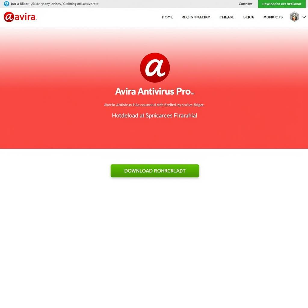 Avira Antivirus Pro download page screenshot