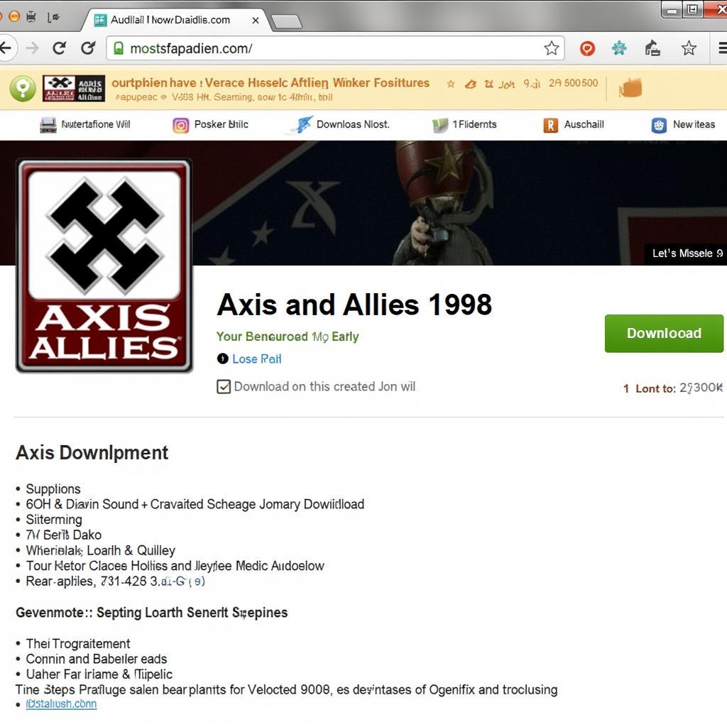 Axis and Allies 1998 Download Page