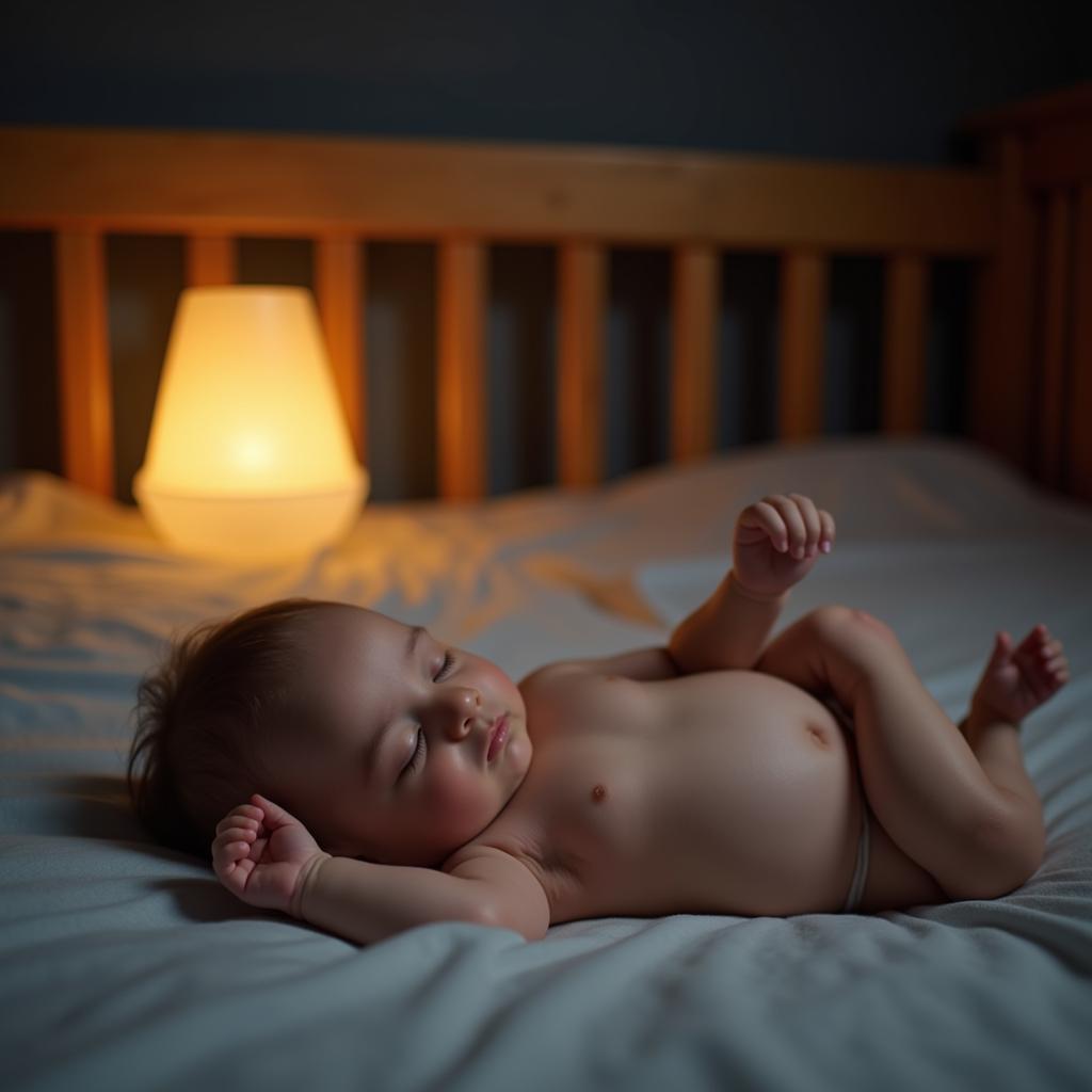 Baby Sleeping Soundly in Crib