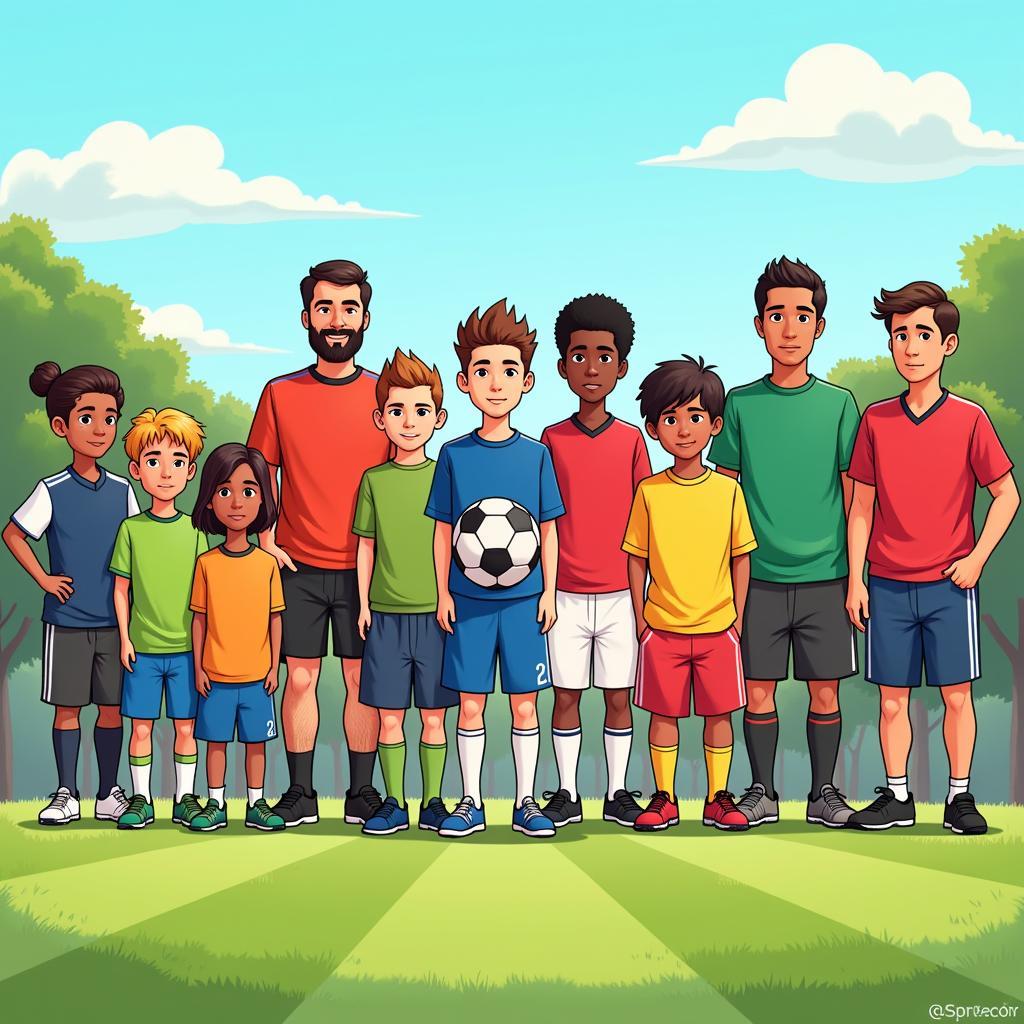 Backyard Soccer Characters Lineup