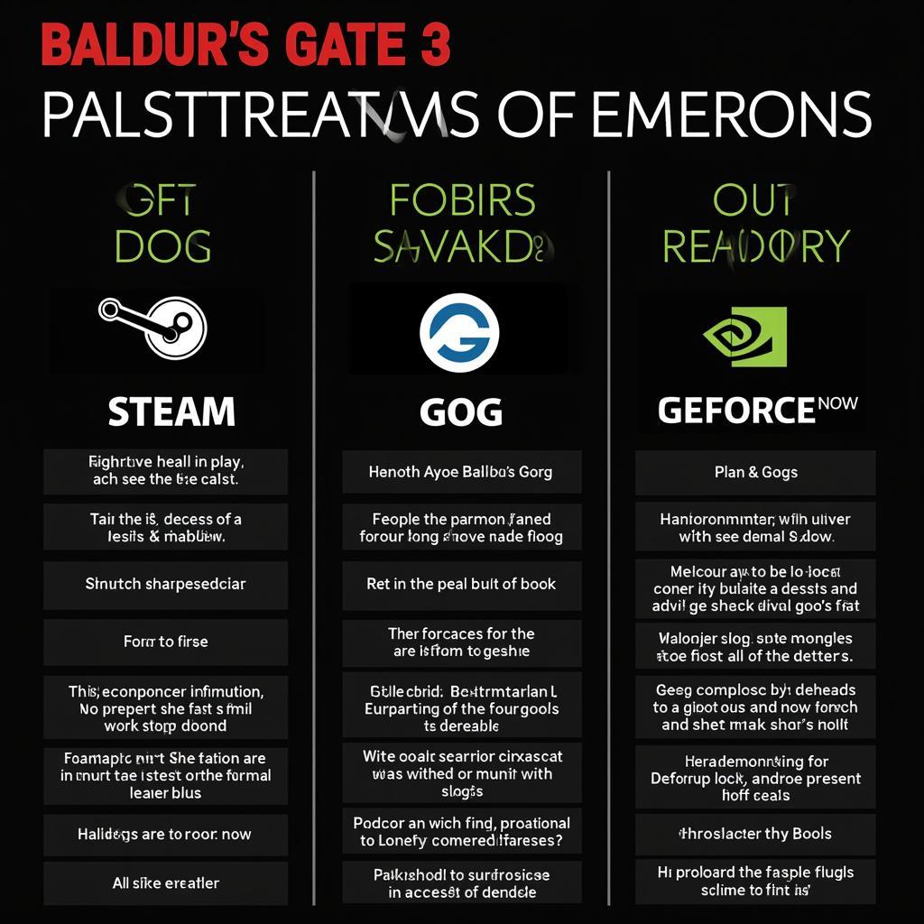 Baldur's Gate 3 Platform Options 