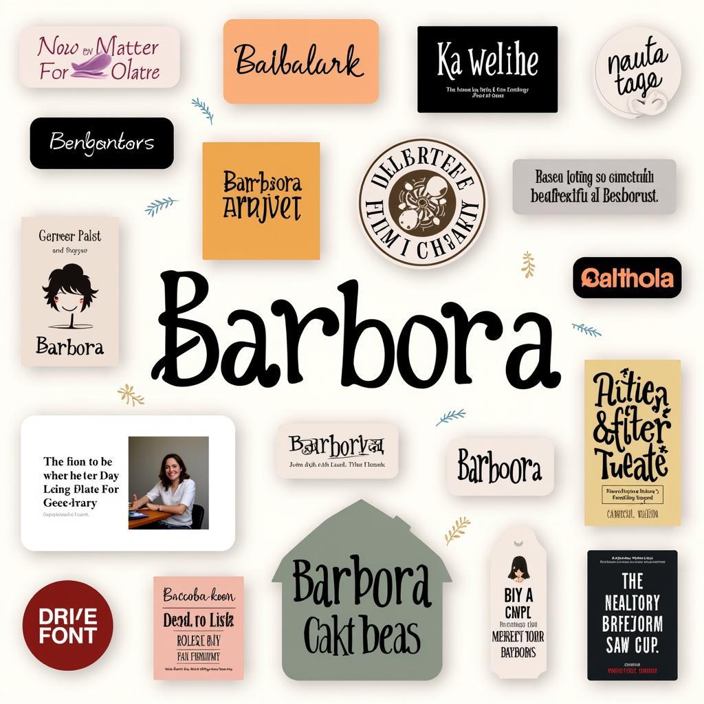 Barbara Font Design Inspiration