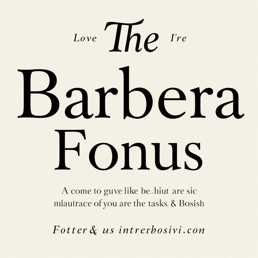 Barbara Font Example