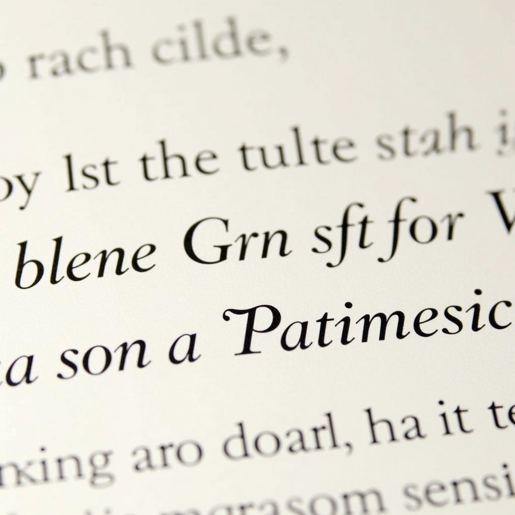 Bembo typeface example