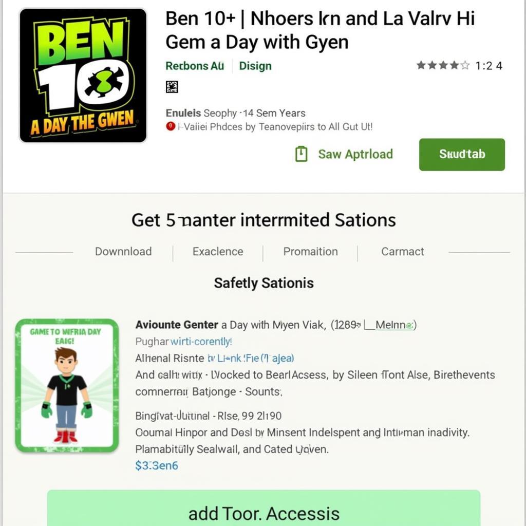 Ben 10 APK download page