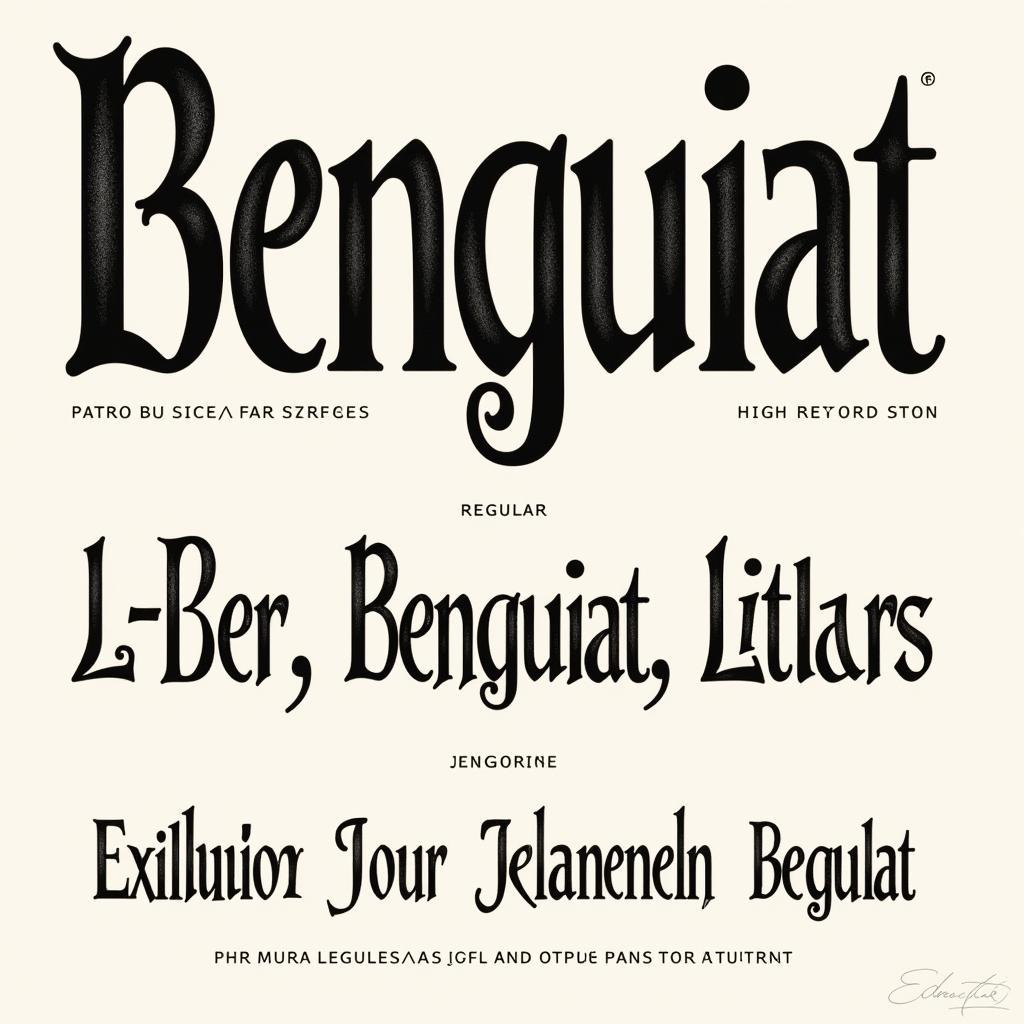 Benguiat Font Examples