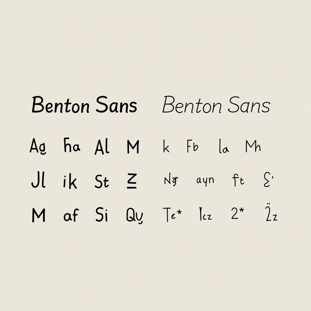 Benton Sans Font Family Example