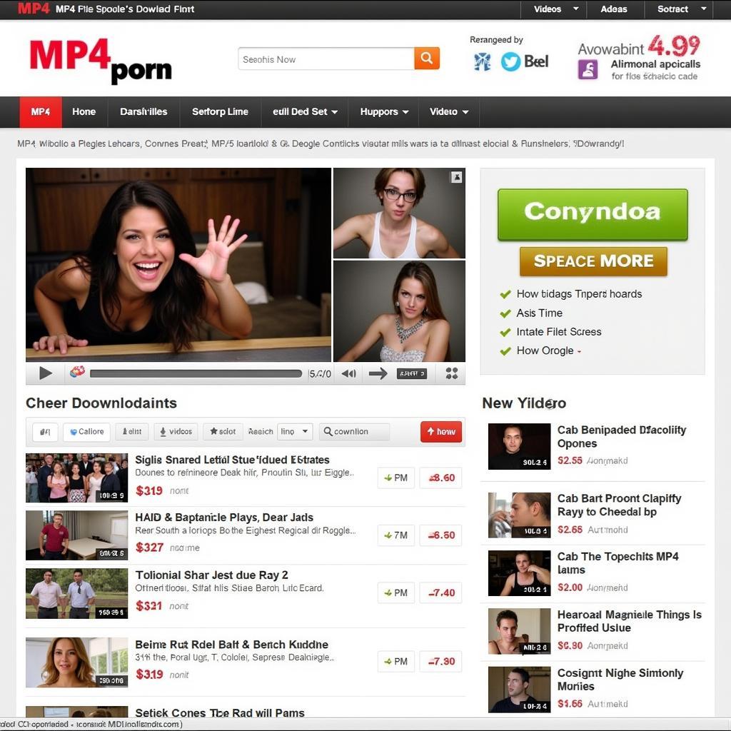 Popular websites for downloading MP4 porn videos