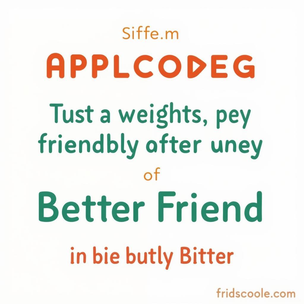 Better Friend Font Examples