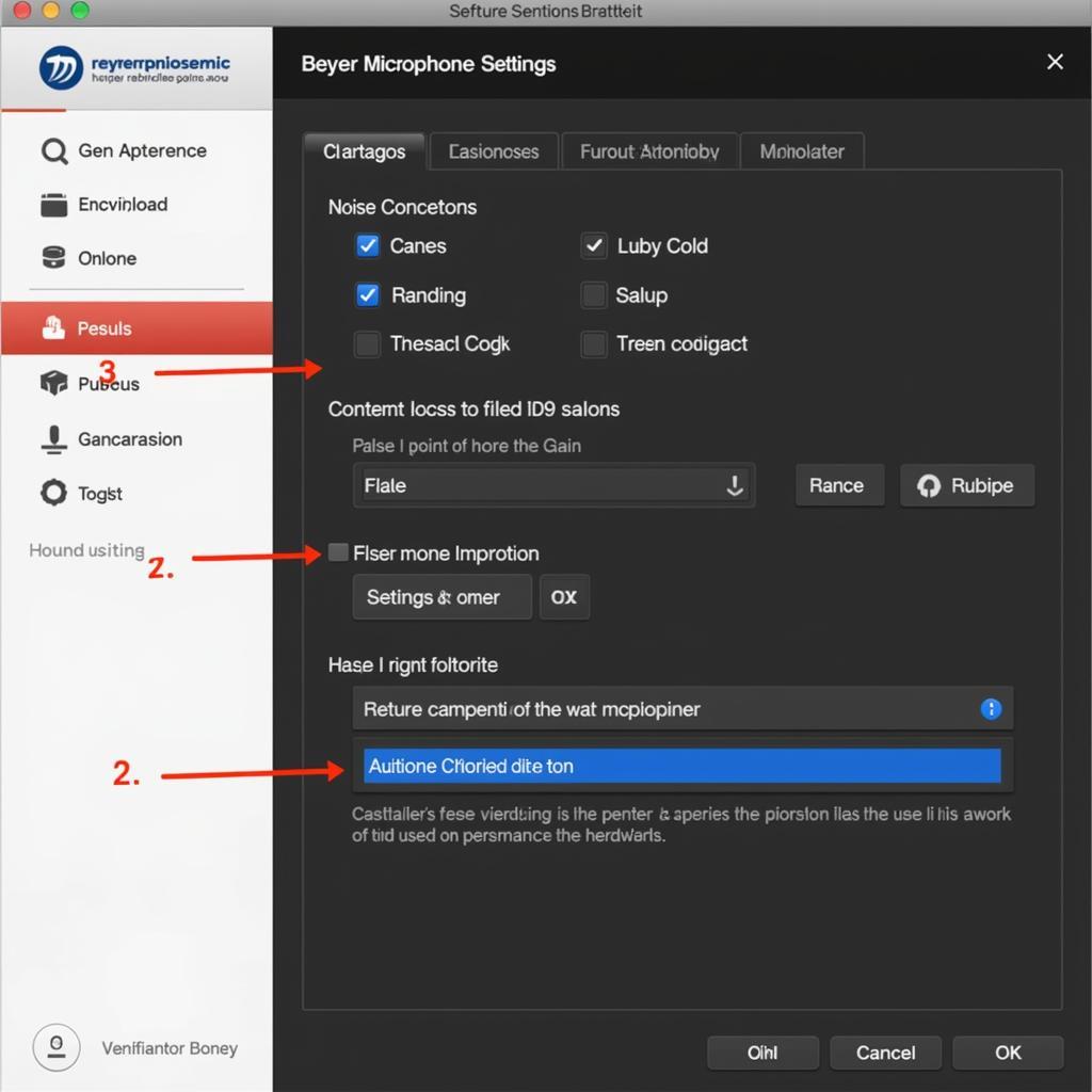 Beyerdynamic Microphone Settings