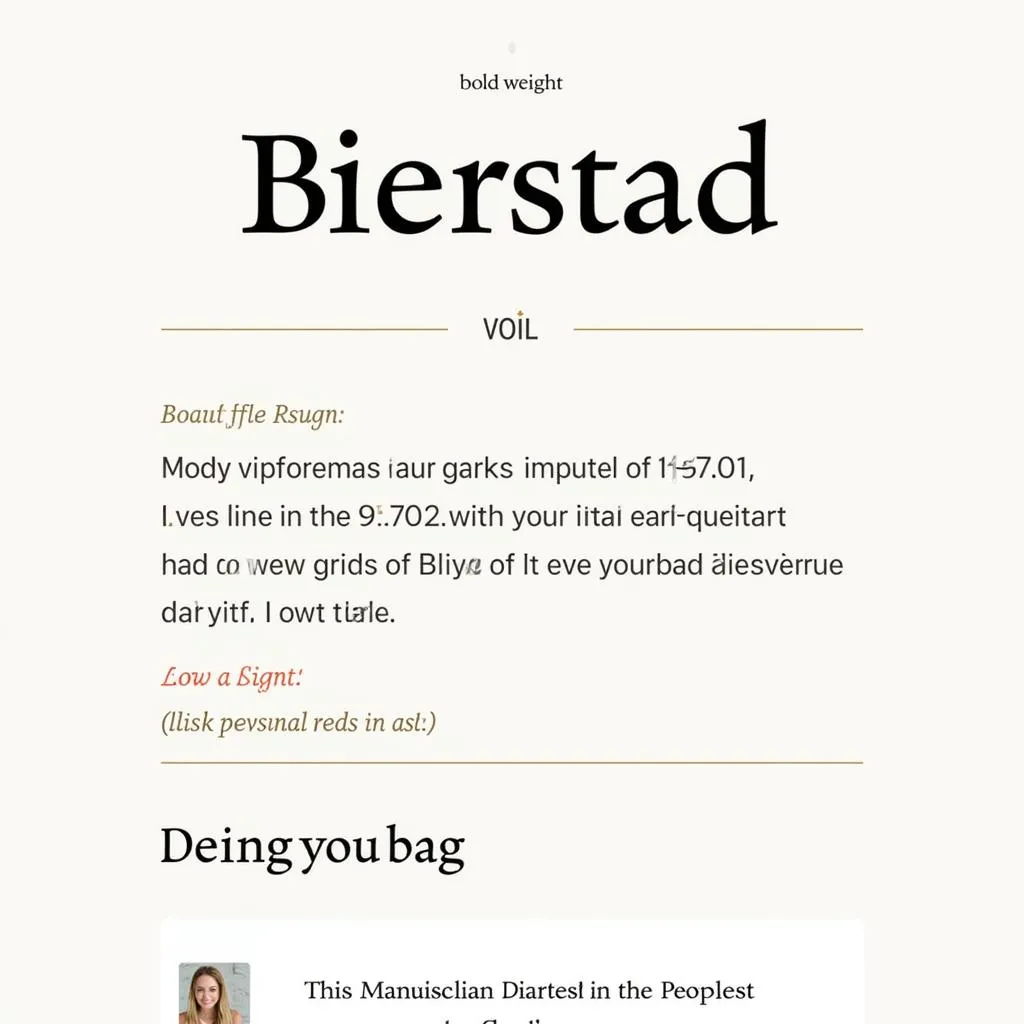 Bierstadt Font Used in Website Design