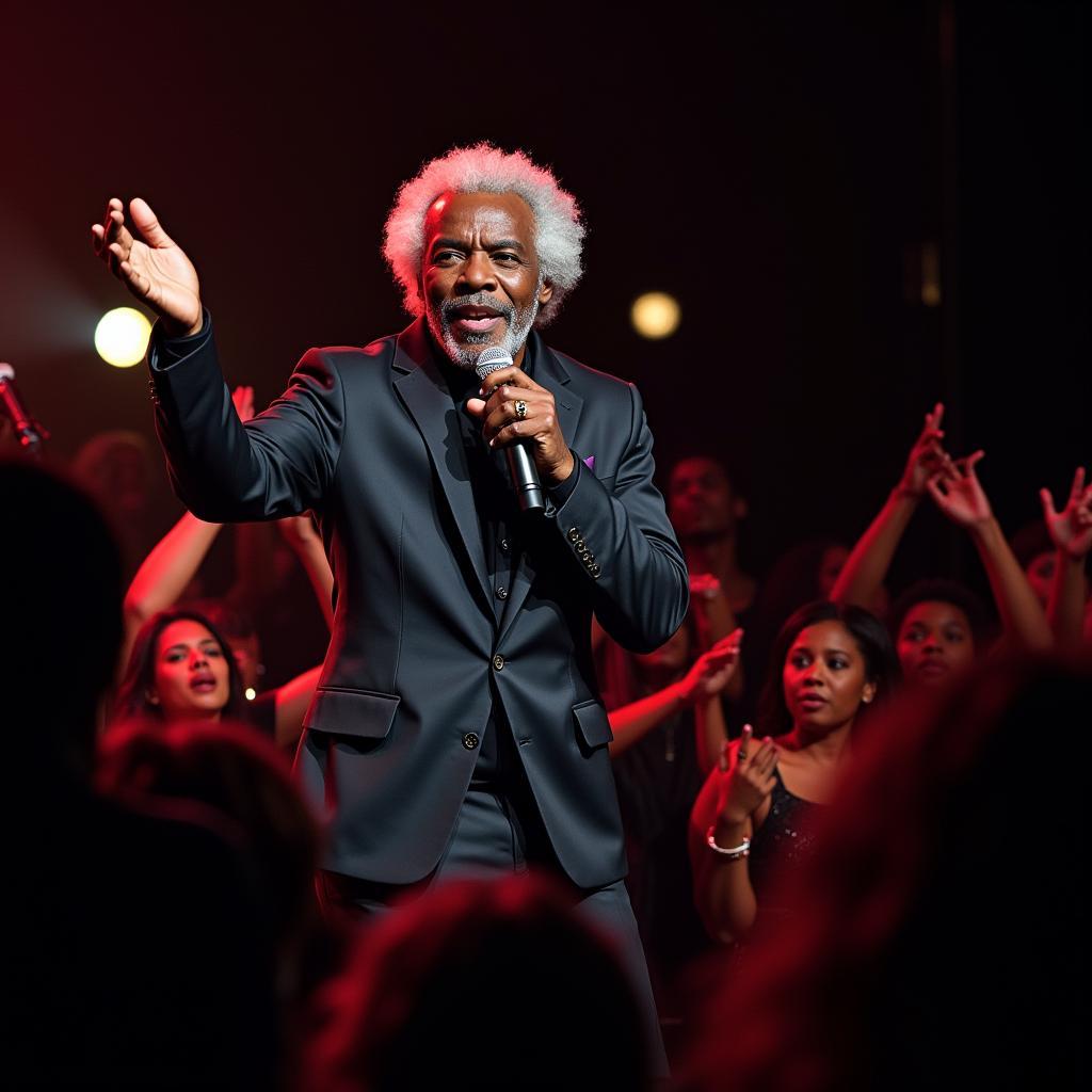 Billy Ocean performing live on stage