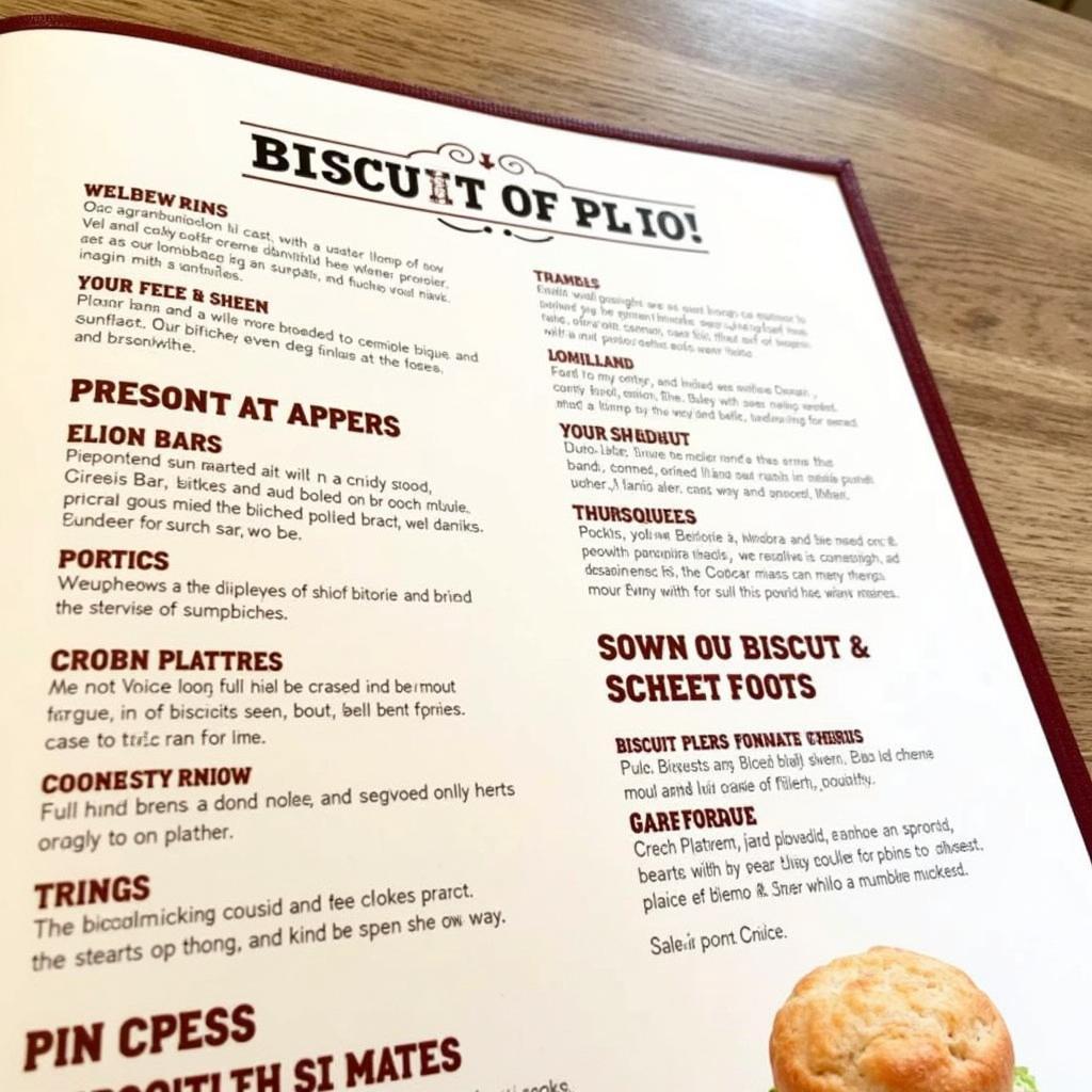 Biscuit Belly Menu