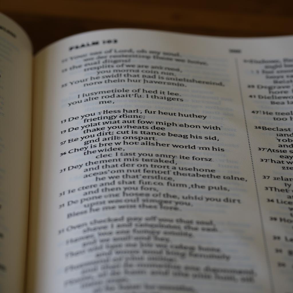 Psalm 103 Open in a Bible