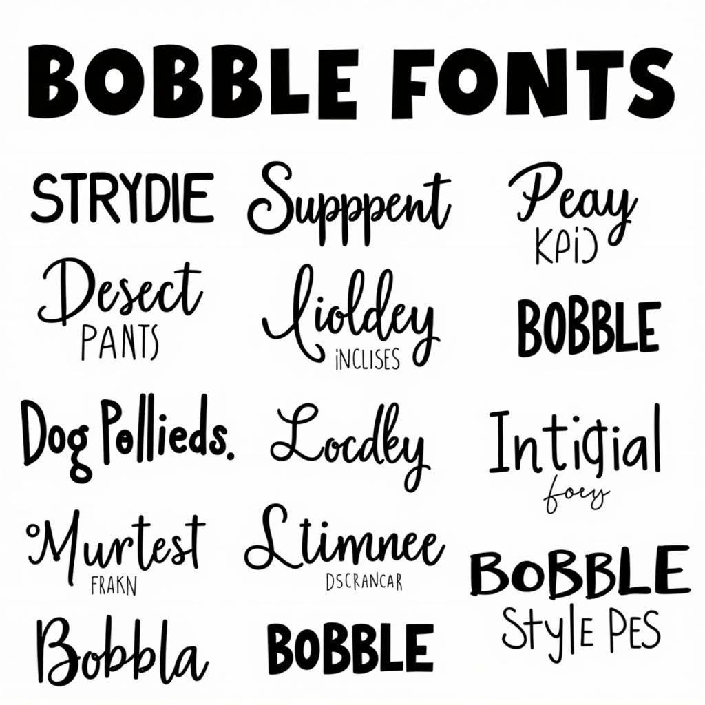 Bobble Font Examples