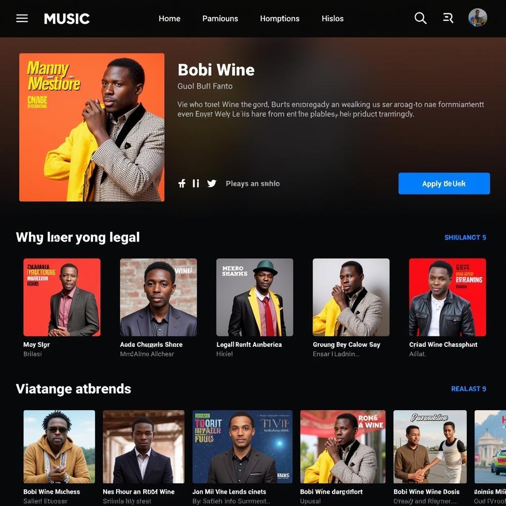 Bobi Wine music on a streaming platform