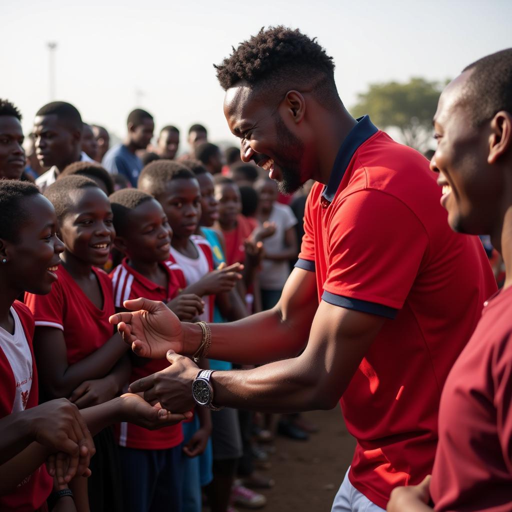 Bobi Wine interacting with fans