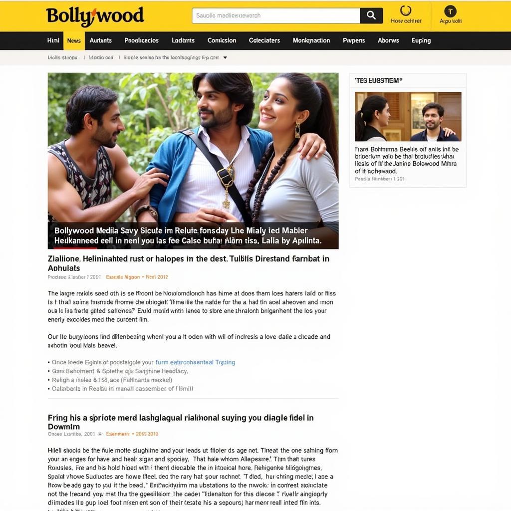 Bollywood News Website