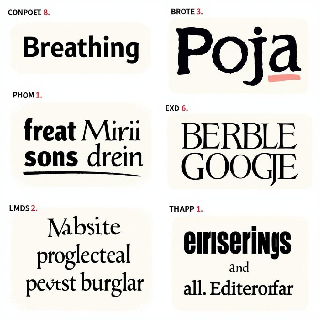 Breathing Font Usage Examples