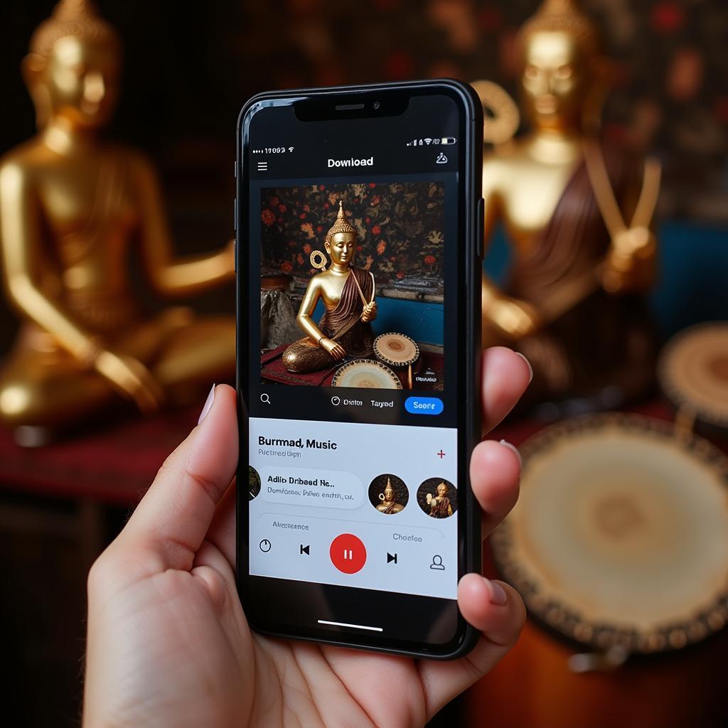 Burmese music download on a phone