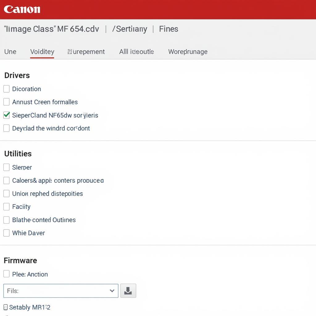 Canon MF654cdw Software Options