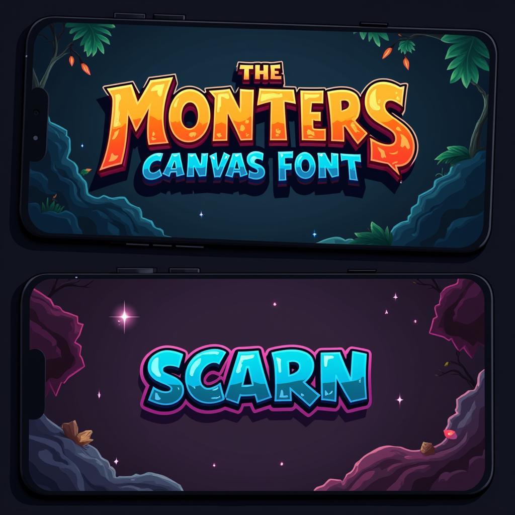 Mobile Game Using Custom Canvas Font