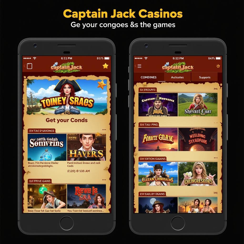 Captain Jack Casino App Interface